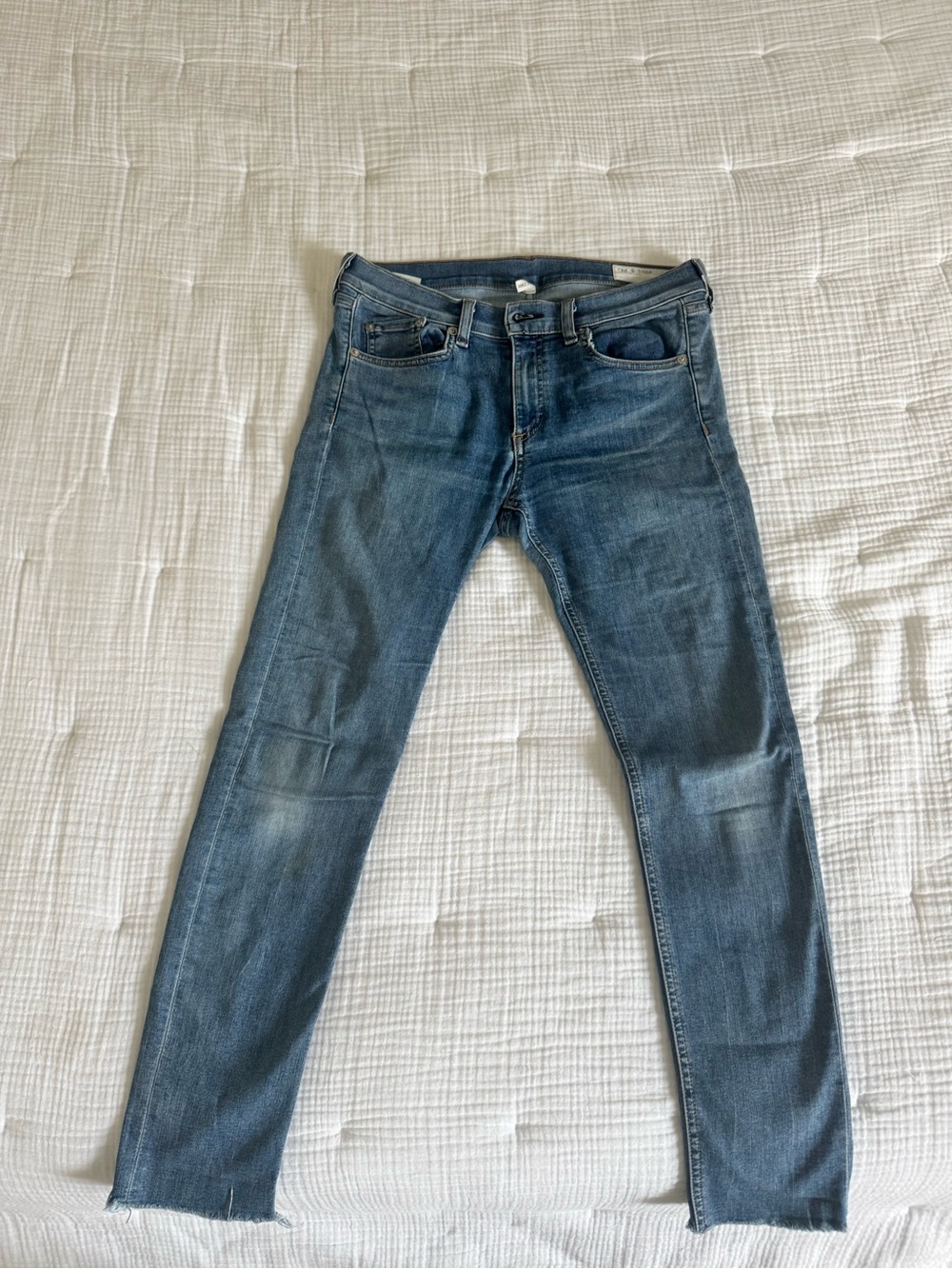 rag & bone Women's Skinny Jeans in Medium Blue Wash